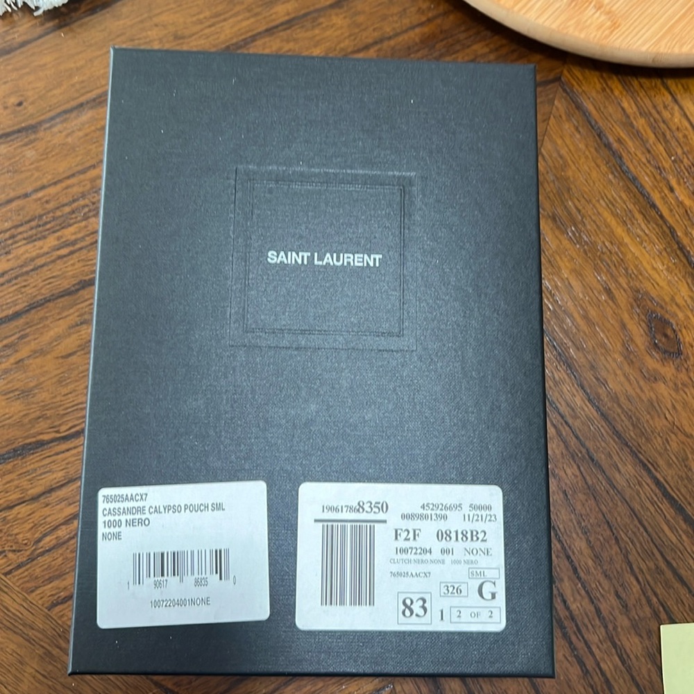NWT in box Saint Laurent Paris Cassandre 1000 Nero pouch - Picture 2 of 12